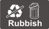 Recycling Sticker - Rubbish (Non-Recyclable) Recycling Sticker - Rubbish (Non-Recyclable)